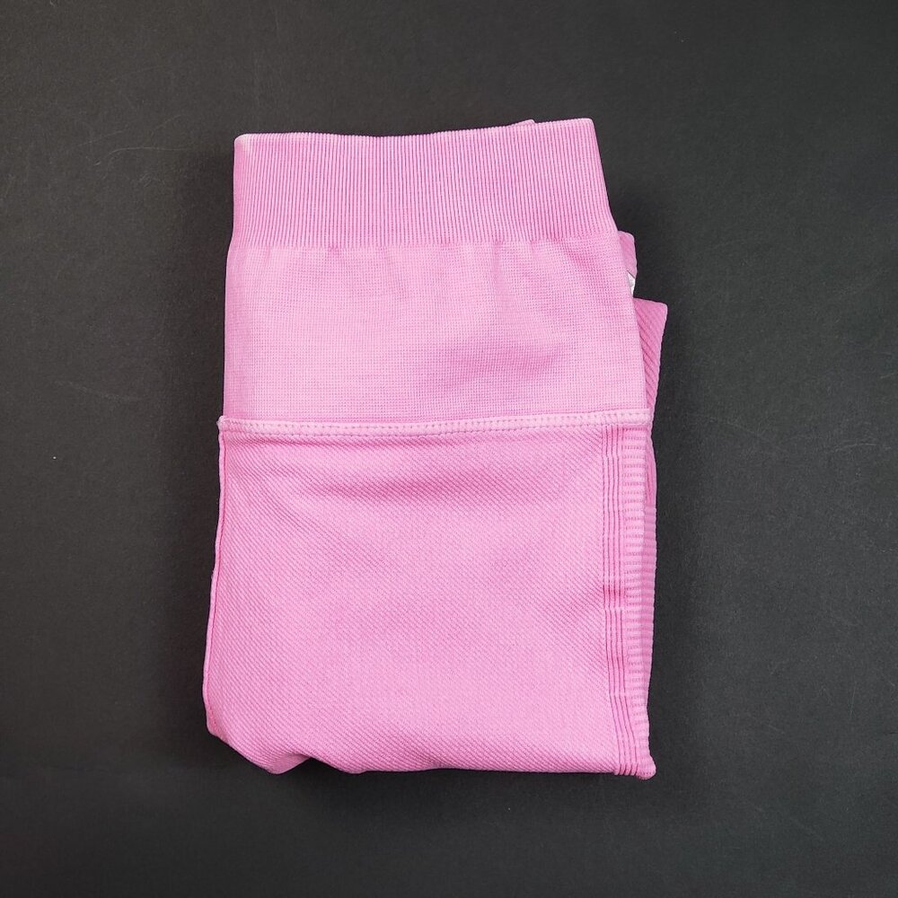 Spiritual Gangster Seamless High Waist Leggings Women XS/S Bubblegum Pink Ribbed - Picture 16 of 16